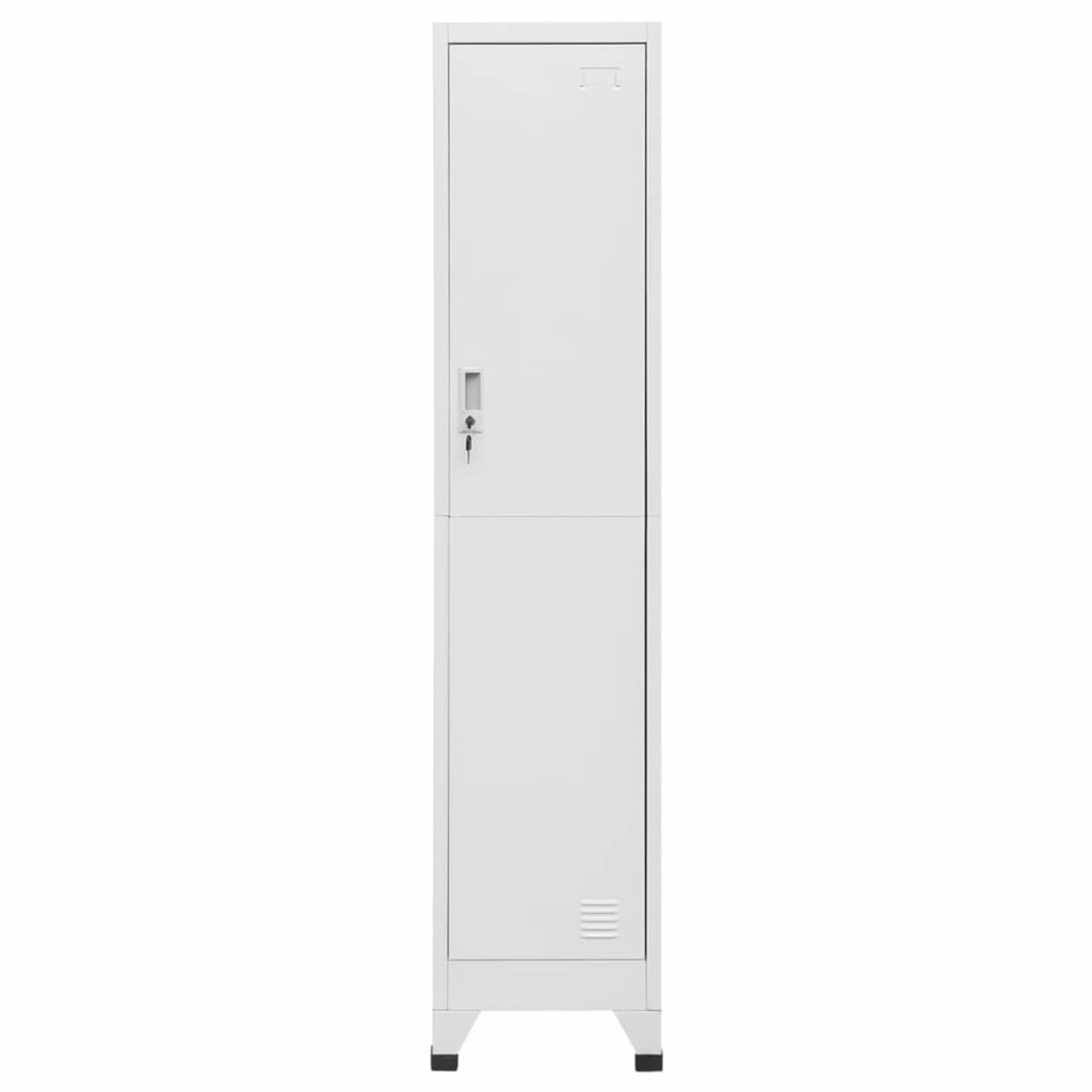 Gecheer Steel Locker Cabinet, Large Storage with Lockable Door, 15inx17.7inx70.9in, Grey Matte Finish, for Office or Sports Changing Rooms