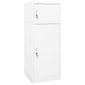 Makastle Freestanding Saddle Rack Stand Saddle Cabinet with Compartments and Lockable Doors, Indoor Home Living Room Saddle Locker Storage Tack Locker Furniture, White 20.9"x20.9"x55.1" Steel