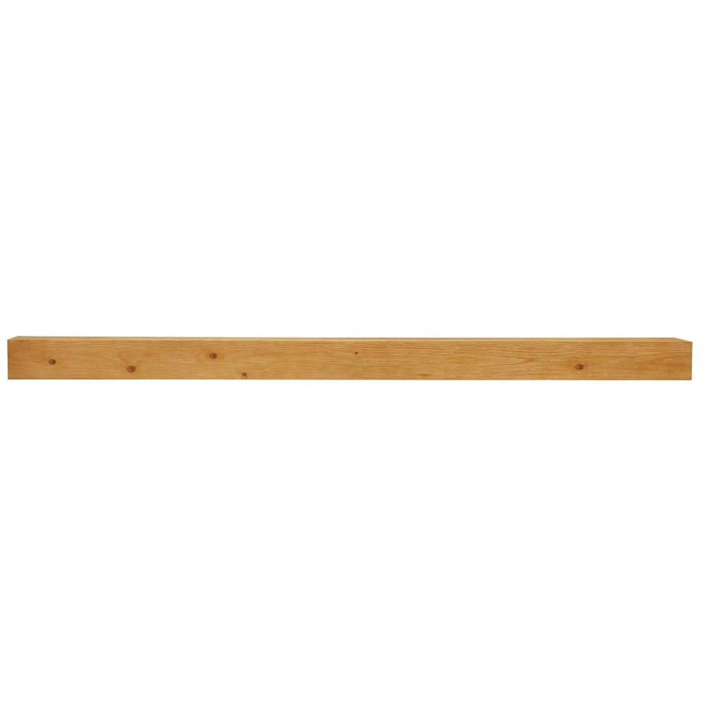 Touchstone Floating Fireplace Mantel Shelf – Solid Wood Wall-Mounted Mantel – Rustic Farmhouse Style 84 Inch – Natural Finish