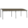 Sunshade Awning Taupe, 6x9.8 ft Outdoor Canopy with Powder-Coated Steel Frame, UV Protection for Patio, Garden, Events Lawn Structures
