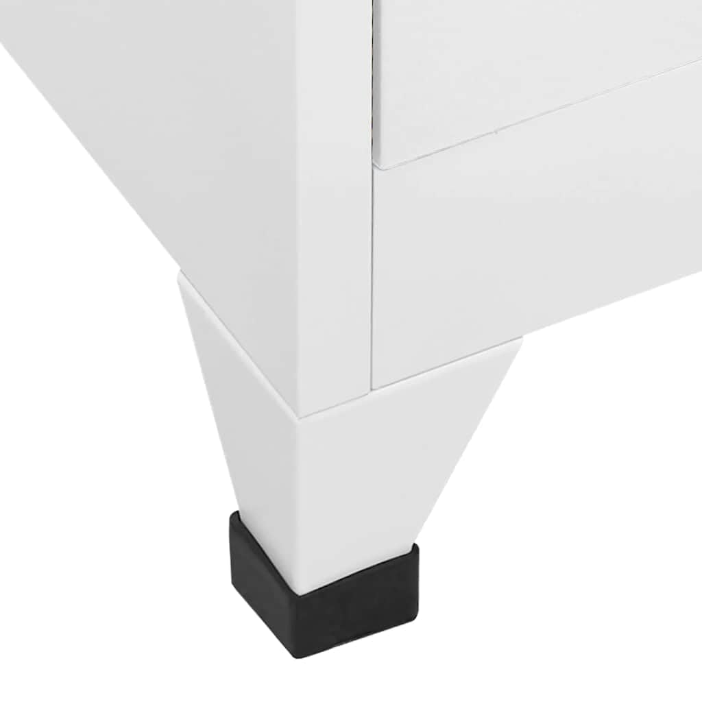 FMPGJLYH 18-Door Industrial Metal Locker Cabinet, Large Vertical Storage Organizer for Office, Gym, and School, Matte Gray Steel Storage Unit 35.4W x 15.7D x 70.9H