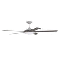 Craftmade 60" Delaney Indoor/Outdoor Painted Nickel Finish Ceiling Fan, LED Light Kit (Optional), Remote Control Included, Smart WiFi Enabled w/Voice Activation, works w/Alexa & Smart Home Devices