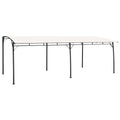 Rectangular Sunshade Awning, Cream Powder-Coated Steel Frame, 20x10 ft, 100% Polyester Canopy, UV Protection for Patio, Garden, Outdoor Events Outdoor Structures