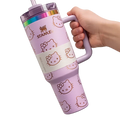Purple Colorful Stanley Quencher H2.0 40oz Stainless Steel Vacuum Insulated Tumbler with Handle & Straw