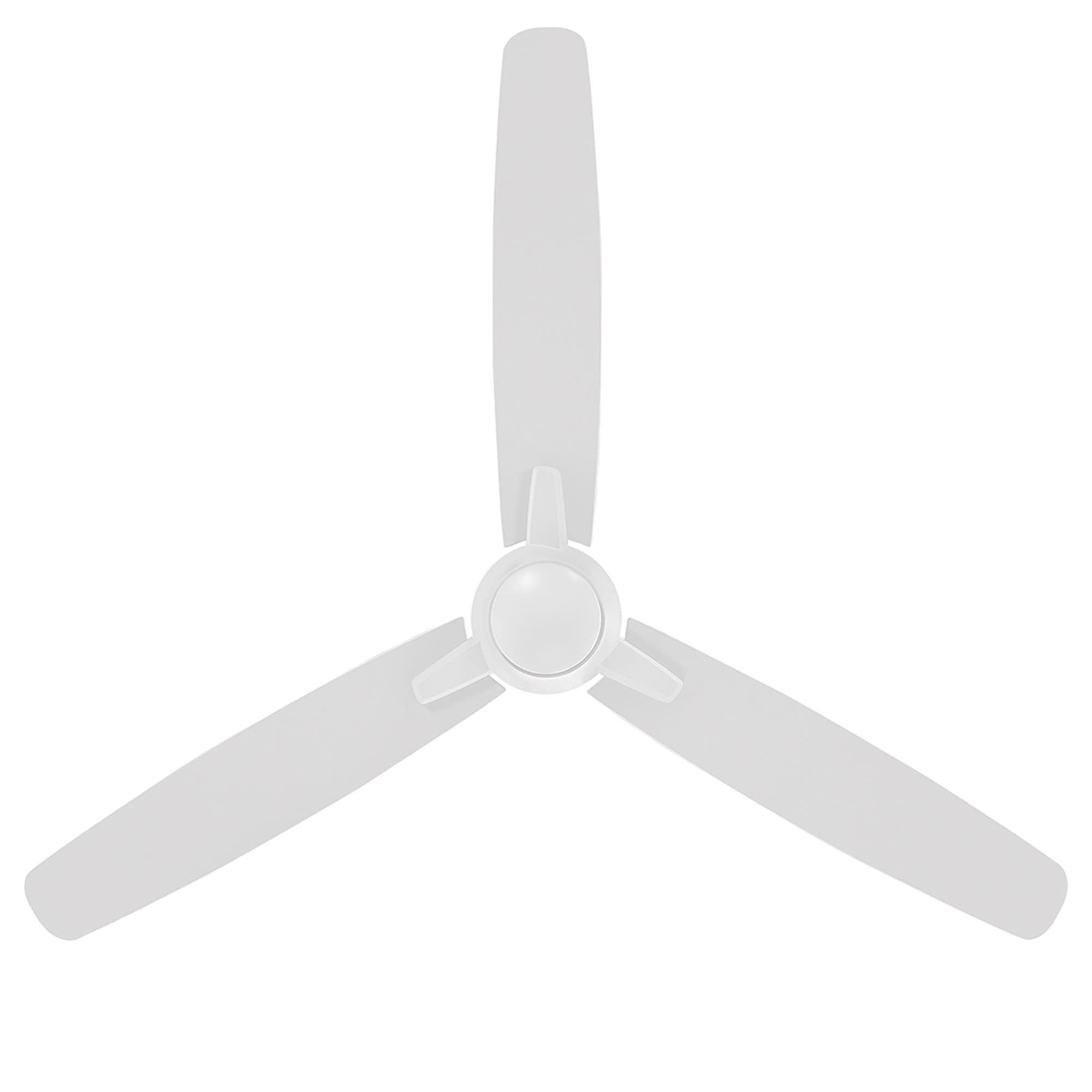 Blitzen Indoor and Outdoor 3-Blade Smart Ceiling Fan 54in Matte White with Remote Control, Matte White