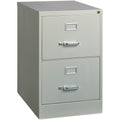 Pemberly Row 2 Drawers 28.38" Vertical Gray Metal Filing Cabinet Lockable Pre-Assembled Stationary Legal Size for Home, Office