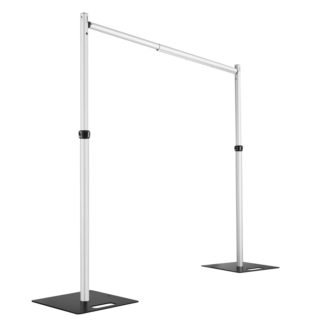 Hecis Heavy Duty Backdrop Stand, 10x10ft Pipe and Drape Stand Kit, Adjustable Arch Backdrop Stand, Back Drop Stand for Party Event, Trade Shows & Wedding Decor