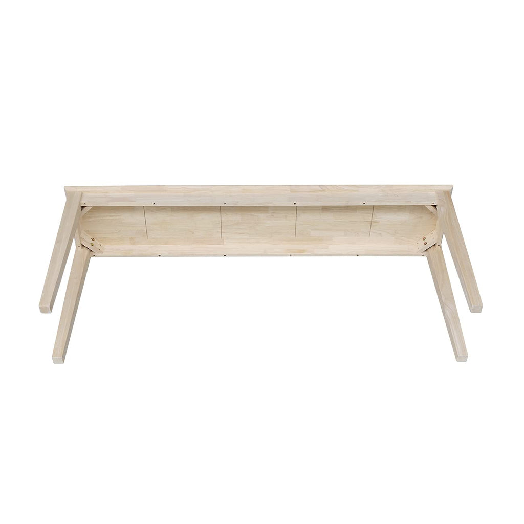 International Concepts Shaker Console Sofa Table, Entryway, 72-Inch Long, Solid Parawood, Unfinished