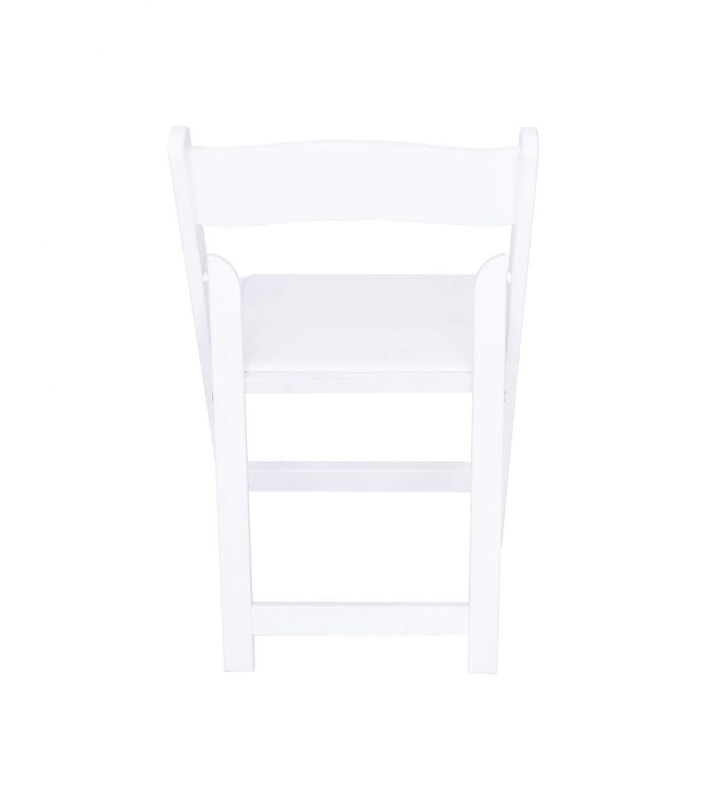 Aeiniwer Rhino Series Wood Folding Chair (4 Pack) - Garden & Indoor/Outdoor Use - Perfect for Events, Weddings and Party Rentals - Durable, Storable, and Lightweight (White)