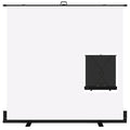 LIHONG Large White Screen Collapsible Chroma Key Backdrop,Portable Retractable Photo Background with Stand for Video, Live Game,Streaming,Wrinkle Resistant Fabric,Pull-up&Down Style (78.7x78.7 in)