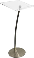 DHXIAMZ Acrylic Podium Lectern Stand - Adjustable Floor Lectern for School, Church, Conference, Stage & Office - Multi-Purpose Standing Desk with Professional Design