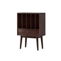 YGwnjqr Cd Rack Vinyl Record Cabinet with Drawers Large Capacity Living Room Cd Magazine Storage Rack,