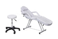 Salonsunny White Beauty Facial Tabel Bed Chair Professional Massage Adjustable Tattoo Chair Salon Bed with Hydraulic Stool