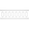 WPKUSC041P032 94 1/2"L (Adjustable 32"H to 36"H) Ashford Scalloped Panel Traditional Wainscot Paneling Kit