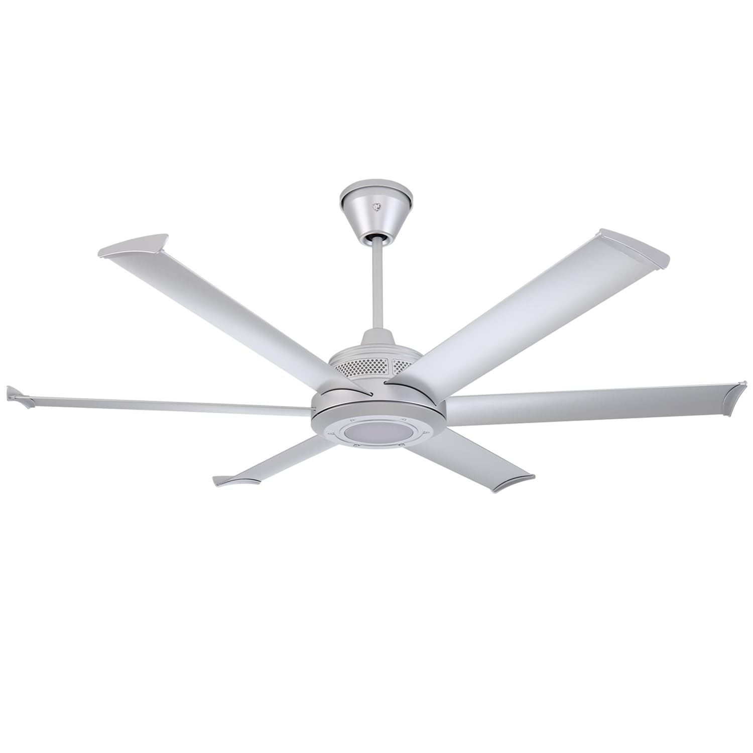 Big Ass Fans Mammoth 60" Outdoor Ceiling Fan with LED Light – Silver Finish – Smart Wi-Fi Ceiling Fan with Remote & Voice Control – Quiet, Wet Rated Patio Fan with Light – 3 Yr Warranty