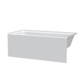 Fine Fixtures Acrylic, Fiberglass Alcove Soaking Bathtub with Integral Apron Front in Glossy White - Right Hand Drain, 60" x 32"