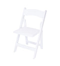 Aeiniwer Rhino Series Wood Folding Chair (4 Pack) - Garden & Indoor/Outdoor Use - Perfect for Events, Weddings and Party Rentals - Durable, Storable, and Lightweight (White)