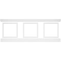 94 1/2"L (Adjustable 36"H to 40"H) Ashford Square Panel Traditional Wainscot Paneling Kit