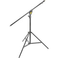 Manfrotto Boom Stand 420 (Black Anodized), 3-Sections, Convertible to Double Extension Boom and Stand (#3398B)