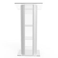 LaseVe Podium Large Acrylic Podium, Hotel Reception Desk, Wedding Church Podium, Transparent, Suitable for Reception Hostess Desk for Church School Stage Events