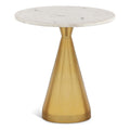 Meridian Furniture Emery White Marble End Table