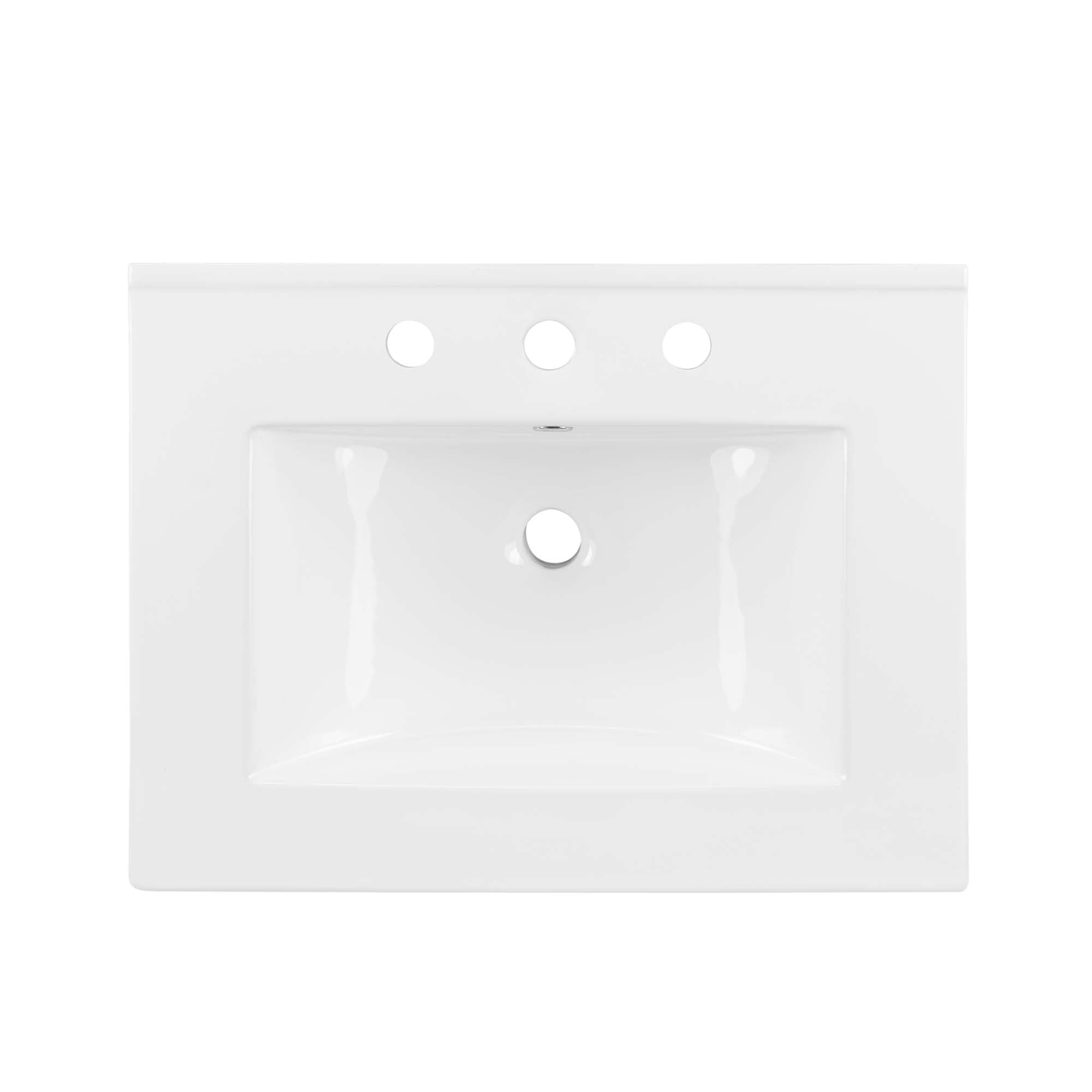 Modway Render 62 Inch Mid-Century Modern Floating Bathroom Vanity with Double Sink in Walnut White – Wall-Mount Vanity with Storage Cabinet and Dual Ceramic Sinks