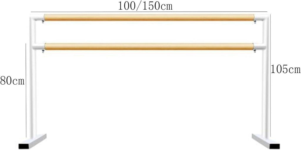 VUBYSG Independent Portable Mobile Dance Pole Fitness Equipment for Adults and Children, Stretching Ballet bar, White - 100cm,White-100cm