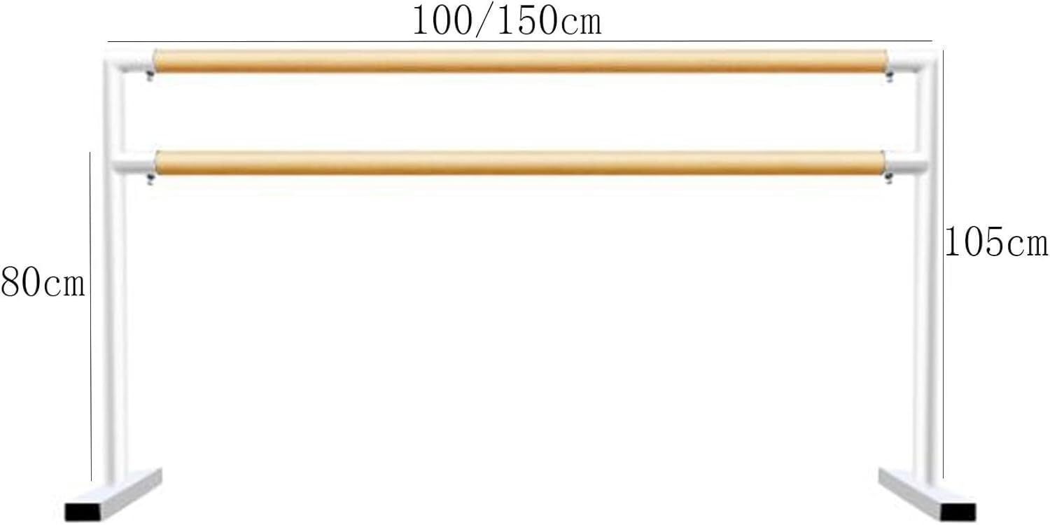 VUBYSG Independent Portable Mobile Dance Pole Fitness Equipment for Adults and Children, Stretching Ballet bar, White - 100cm,White-100cm