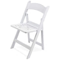 EventStable Titan PRO Resin Folding Chair - Indoor/Outdoor Lightweight Chair - Slatted Seat Folding Chair for Weddings Parties Events - 50 Pack