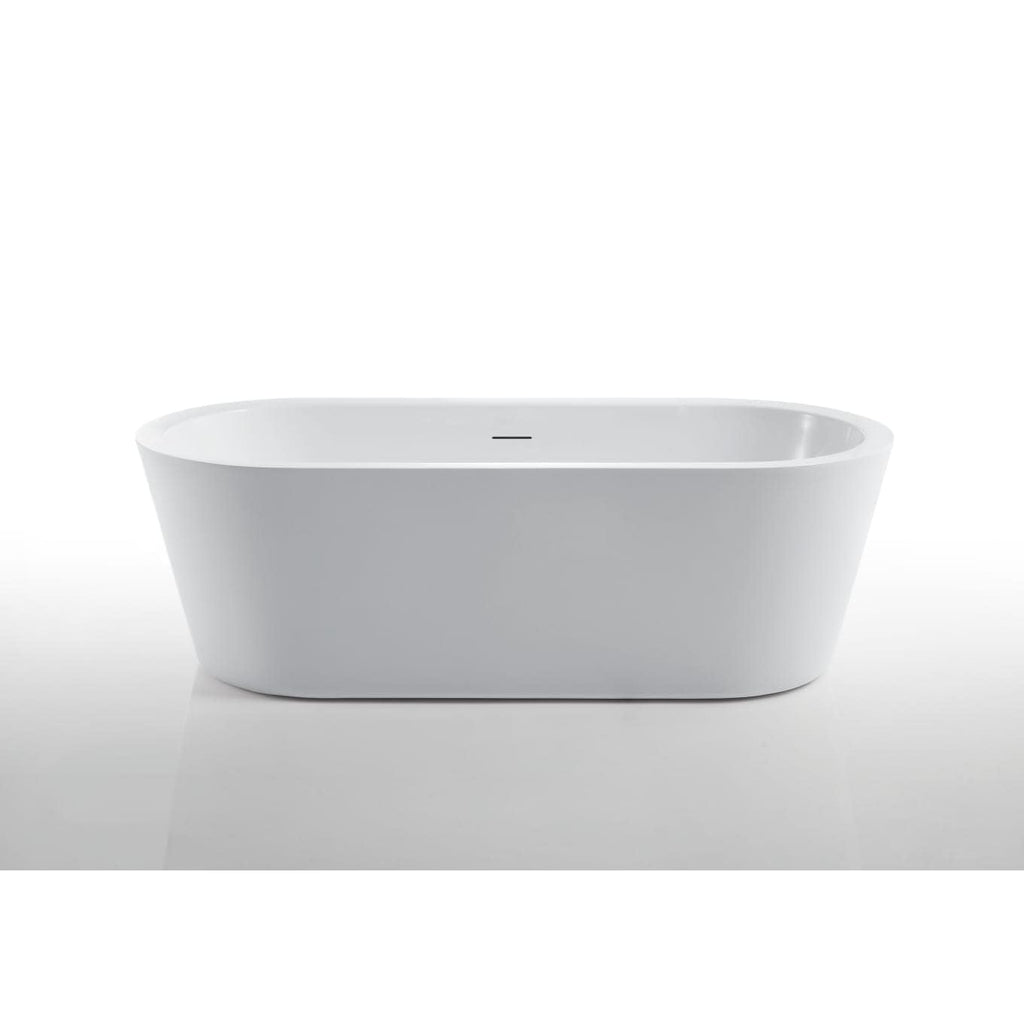 Miseno MNO7132SFSO 71" Free Standing Acrylic Soaking Tub with Center Drain - White