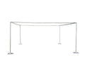 15x15Ft Square Backdrop Stand Kit Heavy Duty, 5-8' H x 5-19' W Square Adjustable Pipe and Drape Aluminum Frame, Backdrop Holder for Event, Wedding, Party, Photography, Trade Show, B-Day, Banquet Decor