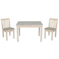 International Concepts Table With 2 Mission Juvenile Chairs, Unfinished
