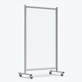 FSE 373-MD4072W Mobile Magnetic Whiteboard Room Divider, 75" Tall Double-Sided Board, Sound Proof Partition Wall Divider with Locking Casters, Steel Frame, Ghost-Resistant Surface, White/Silver