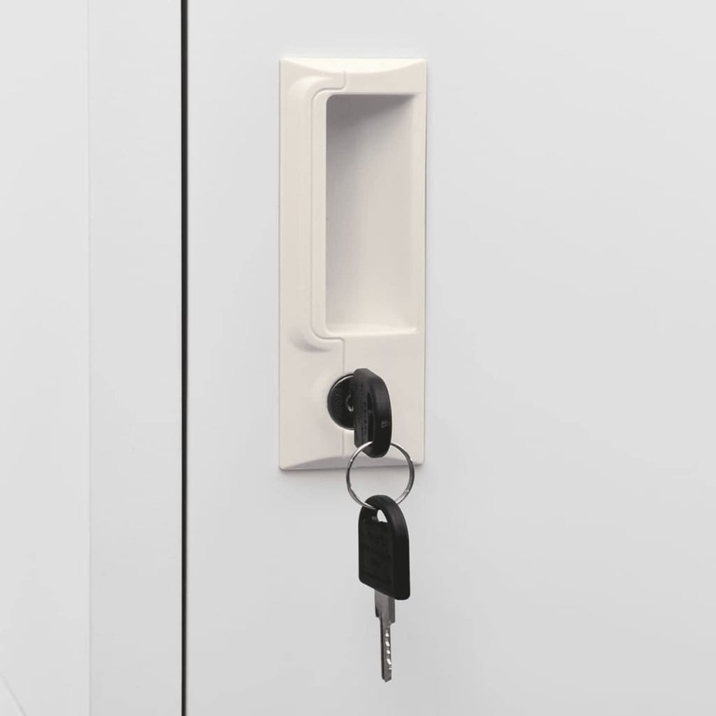 Gecheer Steel Locker Cabinet, Large Storage with Lockable Door, 15inx17.7inx70.9in, Grey Matte Finish, for Office or Sports Changing Rooms