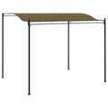 Xhnifbn Taupe 118"x100" Outdoor Gazebo Canopy Steel Frame Polyester Shade for Garden Patio Party UV Block Easy Setup
