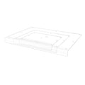 2 Pack Clear Acrylic Cutting Boards 3 Pieces 1" Lip and Rubber Anti Skid Bumpers Countertop Charcuterie Plate Restaurants Home or Commercial Kitchens Clear Durable Acrylic by Marketing Holders