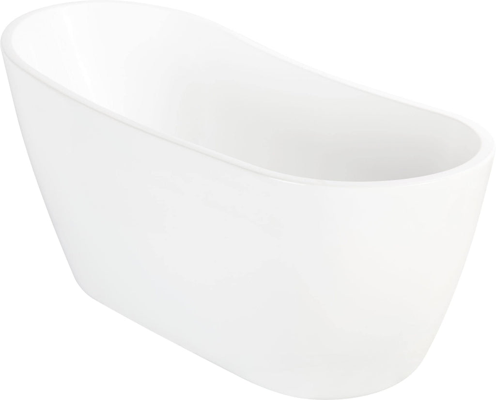 Signature Hardware 483535 Sheba 66" Acrylic Soaking Slipper Freestanding Tub with Integrated Drain and Overflow