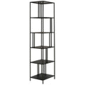 Henn&Hart 18" Wide Rectangular Bookcase in Blackened Bronze, for Home Office, Living Room