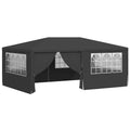Xhnifbn 4x6 ft Party Tent Anthracite Steel Frame Shelter, UV & Water Resistant Outdoor Canopy for Backyard, Garden, Patio Weddings and Events, Easy Setup Gazebo Style for Small Gatherings