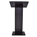 FAiruo Podium Acrylic Lectern Pulpit Media Podium Table Black Transparent Podium for, Church, Award Ceremony, Party Stage