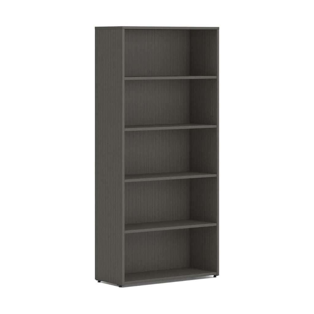 HON Mod Bookcase, Five-Shelf/4 Adjustable, 30w x 13d x 65h, Slate Teak