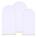 Metal Wedding Arch Backdrop Stand with Cover Backdrop Stand for Birthday Party Ceremony Anniversary Celebration Door Arch Frame(Frame with Cover)