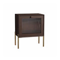 WOAITIANTIAN Cd Dvd Storage Vinyl Record Cabinet Light luxury with Iron Feet Home Wooden CD Storage Rack