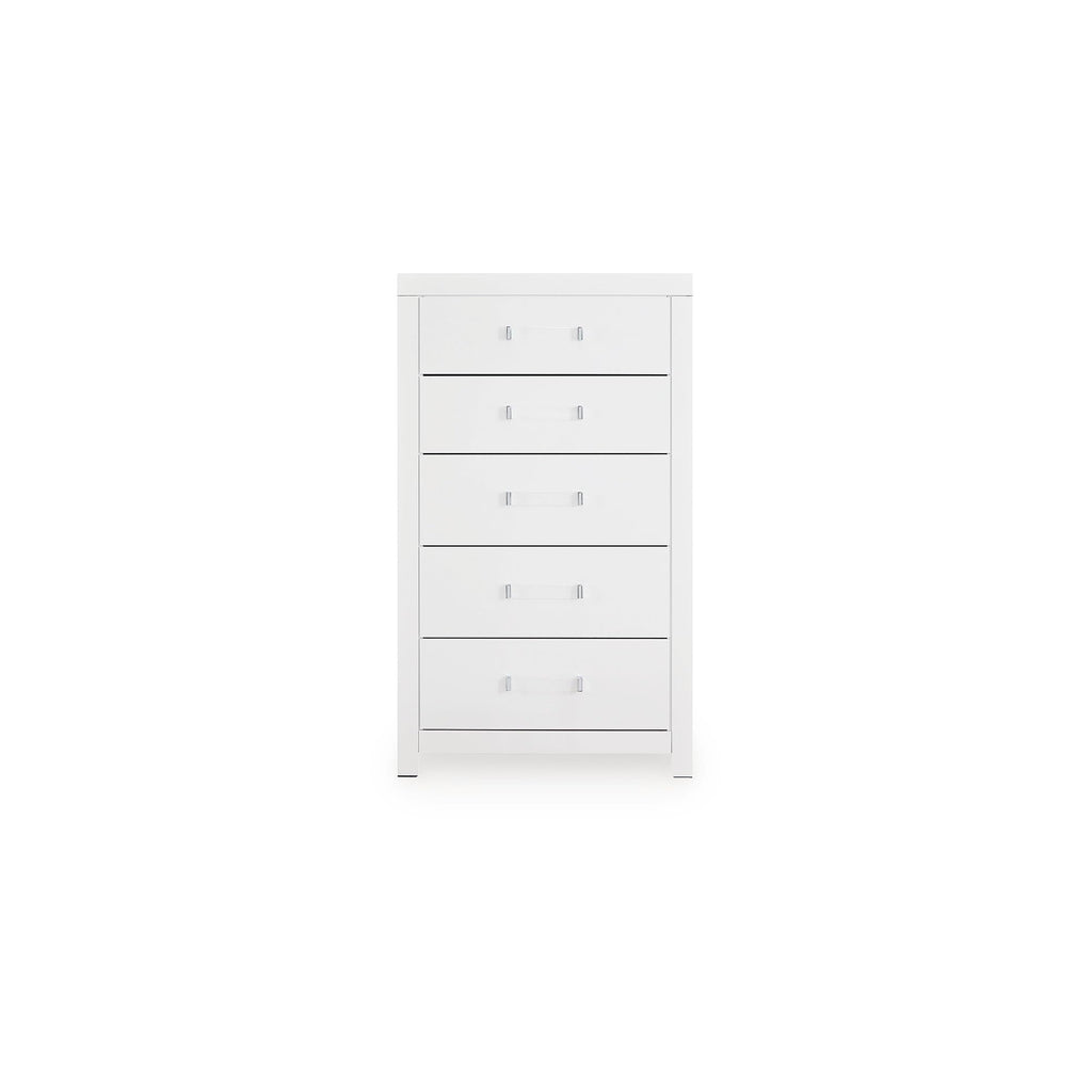 Signature Design by Ashley Marzoni Contemporary 5-Drawer Chest with Safety Stop, White