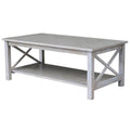 International Concepts Hampton Coffee Table, Washed Gray Taupe