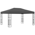 Gazebo Anthracite 10x13 ft, 100% Polyester Steel Frame, UV Resistant Outdoor Canopy for Patio, Garden, Backyard Gatherings Outdoor Structures