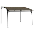 Taupe Sunshade Awning, Powder-Coated Steel Frame, 9.8x9.8 ft Polyester Canopy, UV Protection, Outdoor Patio Garden Gazebo for Parties Outdoor Structures