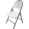 Pemberly Row Folding Chairs, Plastic Resin and Metal, Gray Granite and Black Finish, 34.75" H x 17" W x 20" D, Set of 4, Stain Resistant, Durable Nesting Design for Home, Office, or Event Seating