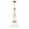 Kichler Albers 18.25 Inch 1 Light Pendant with Opal Glass in Champagne Bronze
