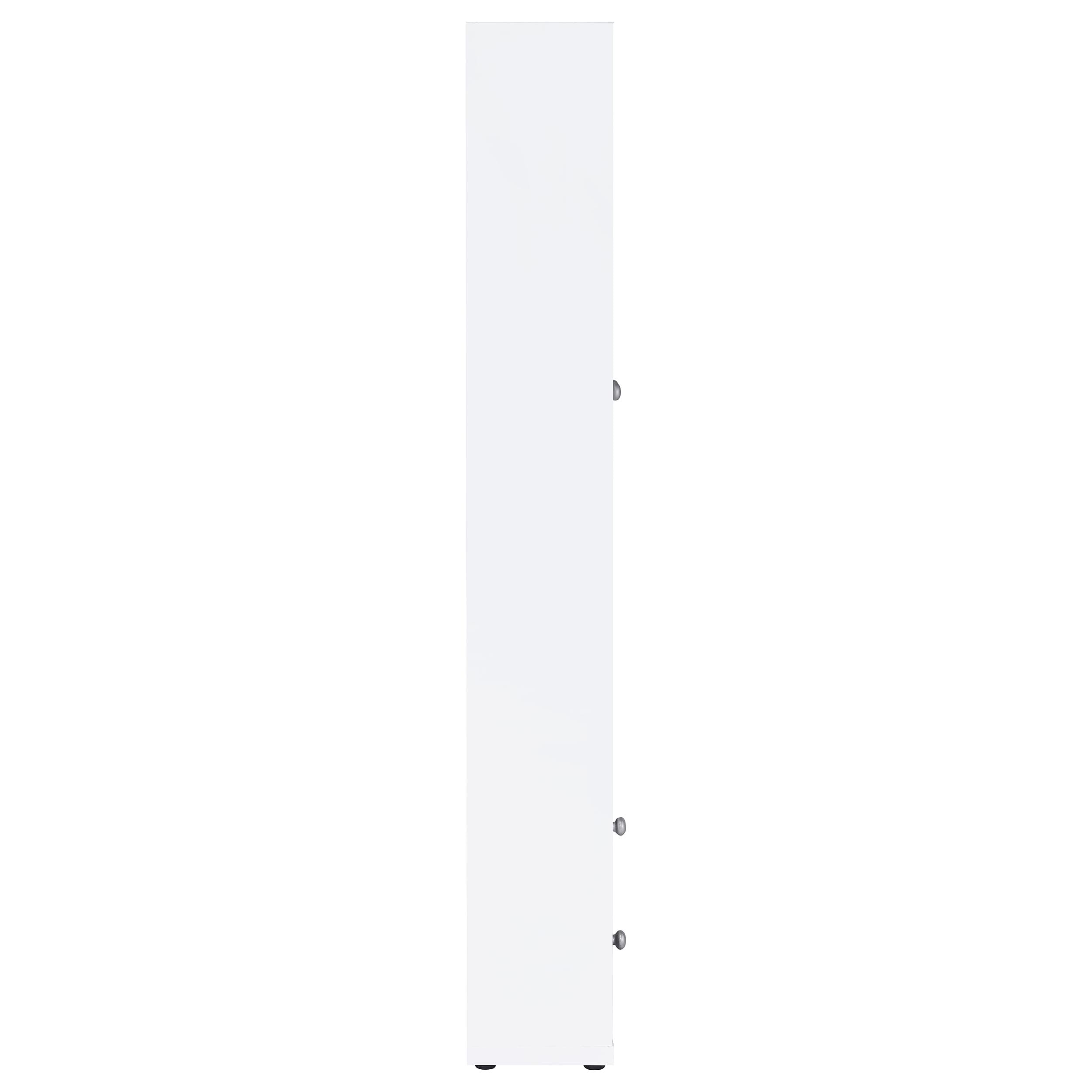Coaster Home Furnishings - Hawthorne - 4-Shelf Tall Wood Accent Cabinet with Glass Doors, Drawers - Farmhouse Style - Living Room, Entryway & Home Kitchen - White - 953477